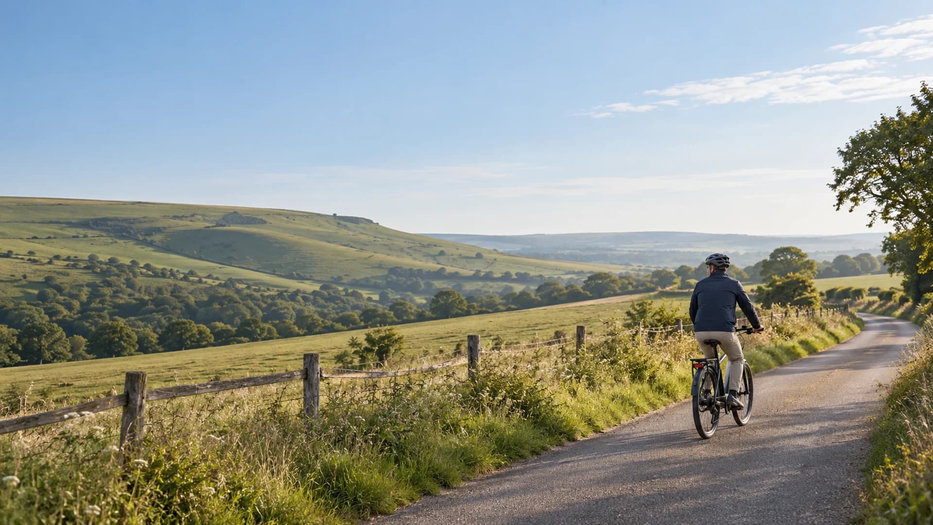 A quiet countryside cycling route